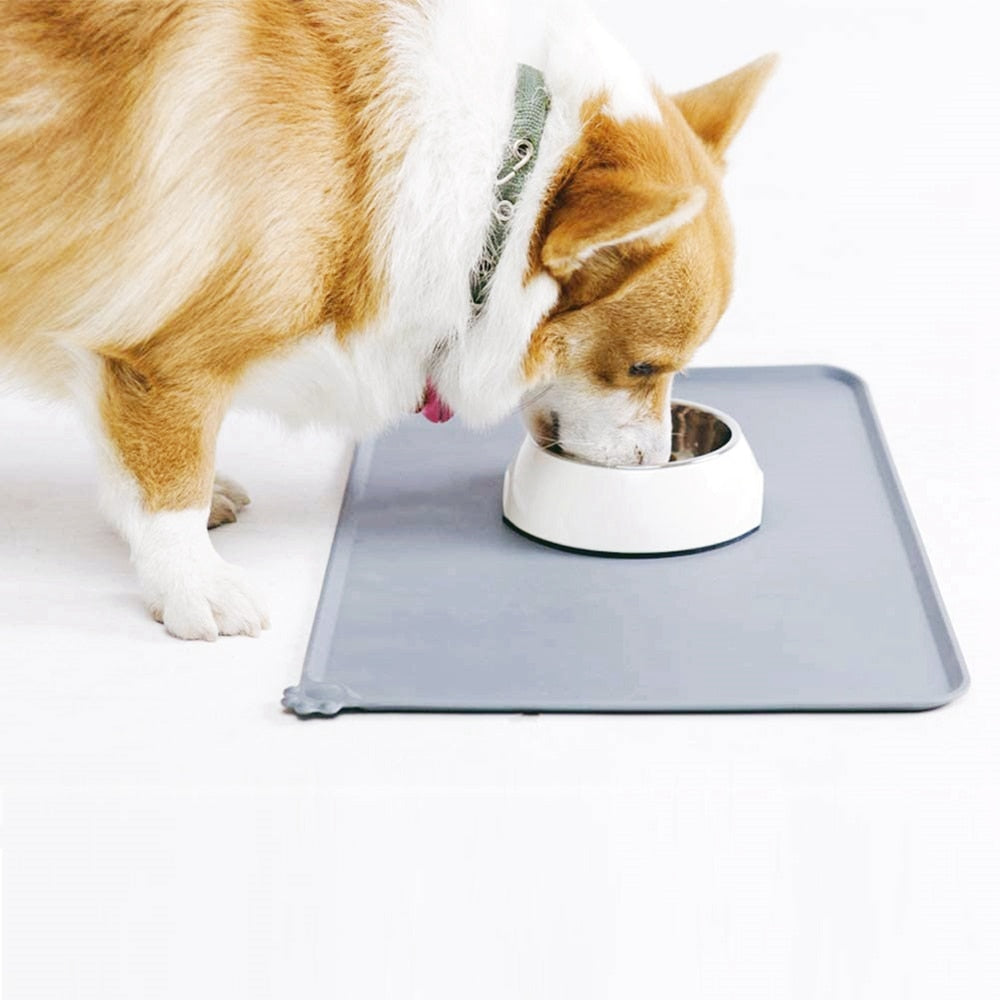 pet feeding silicone nonslip waterproof feeding mat